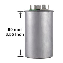 Load image into Gallery viewer, BOJACK 40+5 uF 40/5 MFD ±6% 370V/440 VAC CBB65 Dual Run Circular Start Capacitor for AC Motor Run or Fan Start or Condenser Straight
