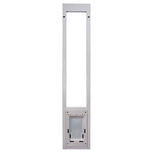 Load image into Gallery viewer, Dragon Pet Door for Vinyl Sliding Glass Doors Double Flap Medium Short (74.75" - 77.75") White
