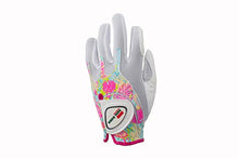 Load image into Gallery viewer, BIRDIE TOWN JUPITER Women’s Golf Glove - Breathable Synthetic Leather - One Size Fits Most (Tropical, Worn on Left Hand (Right Handed Golfer))
