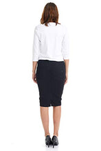 Load image into Gallery viewer, ESTEEZ Denim Pencil Skirt for Women Jean Knee Length Beverly Hills Black 8
