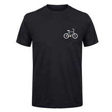 Load image into Gallery viewer, Men's New Summer T-Shirt Cartoon Bicycle Patterns Printed Tops Blouse Black
