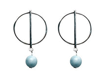 Load image into Gallery viewer, AZIEL 925 Sterling Silver Earrings Natural Larimar Gemstones
