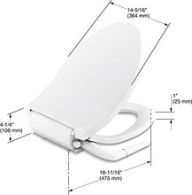 Load image into Gallery viewer, Kohler 5724-0 Puretide Manual Bidet Toilet Seat, Elongated, White with Quiet-Close Lid
