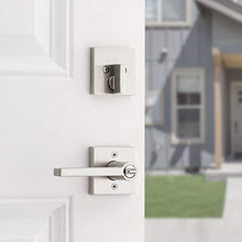 Load image into Gallery viewer, Kwikset 991 Halifax Keyed Entry Lever and Single Cylinder Deadbolt Combo Pack featuring SmartKey Security in Satin Nickel
