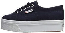 Load image into Gallery viewer, Superga Women's 2790 Platform Sneaker, Navy, 39.5 Medium EU (8.5 US)
