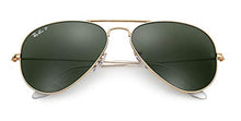 Load image into Gallery viewer, Ray-Ban RB3025 001/58 Unisex Aviator Sunglasses Polarized (Gold Frame/Green Polarized Lens 001/58, 58)
