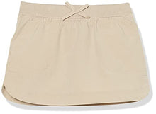 Load image into Gallery viewer, Nautica Girls' Little School Uniform Pull-On Scooter Skirt with Undershorts, Knit Waistband &amp; Functional Pockets, Performance Material, Khaki, 5
