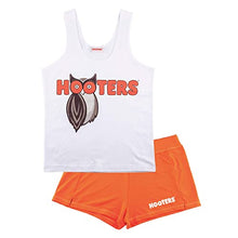 Load image into Gallery viewer, Ripple Junction Hooters Girl Classic Waitress Role Play Costume Uniform Outfit w/Tank Top Shorts Adult Women's M Orange White
