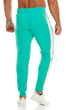 Load image into Gallery viewer, OuBER Men's Gym Jogger Pants Slim Fit Workout Running Sweatpants with Zipper Pockets (Small, Mint Green)
