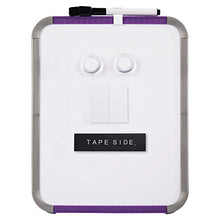 Load image into Gallery viewer, Deli Small Magnetic Dry Erase Board, 8.5 x 11 Inches, Whiteboard with Markers &amp; Magnets for to Do List, Refrigerator, Locker, Office Door, Wall, Purple Frame
