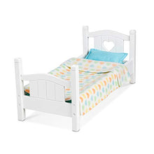 Load image into Gallery viewer, Melissa &amp; Doug Mine to Love Wooden Play Bed for Dolls, Stuffed Animals - White (8.7ââ‚¬H x 9.1ââ‚¬W x 20.7ââ‚¬L Assembled)
