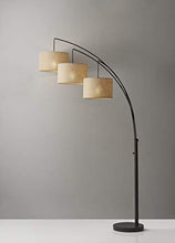 Load image into Gallery viewer, Adesso 4238-26 Trinity Arc Floor Lamp Antique Bronze FinisH, Beige Burlap Lamp. Home Decor Lamps and Light Fixtures, 82",3 Arm

