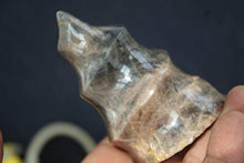 Load image into Gallery viewer, Crystal, 255G Natural Black Moonstone Crystal Healing Chakra Aura Torch Shape K12
