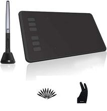 Load image into Gallery viewer, HUION Inspiroy H640P Graphic Tablets OSU Drawing Tablet with 6 Shortcut Keys, Digital Drawing Pad with 8192 Battery-Free Pen Tilt Function, Glove and 18 Pen Nibs Included

