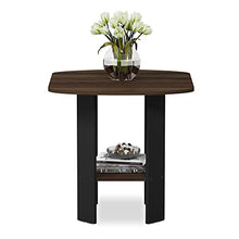 Load image into Gallery viewer, FURINNO Simple Design 2-Pack End Side Table, Columbia Walnut/Black
