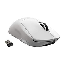 Load image into Gallery viewer, Logitech G PRO X Superlight Wireless Gaming Mouse, Ultra-Lightweight, Hero 25K Sensor, 25,600 DPI, 5 Programmable Buttons, Long Battery Life, Compatible with PC/Mac - White (Renewed)
