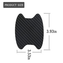 Load image into Gallery viewer, 4PCS Car Door Handle Sticker, Carbon Fiber Anti-Scratches Car Door Cup Protector, Non-Marking Auto Door Handle Protective Film, Universal for Most Car Handles (Black)
