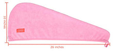 Load image into Gallery viewer, YoulerTex Microfiber Hair Towel Wrap for Women, 2 Pack 10 inch X 26 inch, Super Absorbent Quick Dry Hair Turban for Drying Curly, Long &amp; Thick Hair (Blue+Pink)
