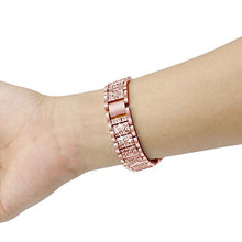 Load image into Gallery viewer, Falandi for Bling Rose Gold Apple Watch Band with Case 38mm iWatch Series 5/4/3/2/1, Dressy Diamond Rhinestone Jewelry Metal Bracelet Adjustable Wristband, Pink
