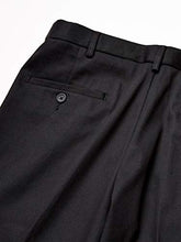 Load image into Gallery viewer, Haggar Men's Classic Fit Flat-Front Hidden Expandable Waistband Premium No Iron Khaki, 38W x 30L - Black
