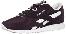 Load image into Gallery viewer, Reebok Women's Classic Nylon Casual Shoes, Eggplant/White, 10.5
