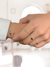 Load image into Gallery viewer, Prisma Bracelet Gemstone &amp; 14K Gold Chain | Irresistible Tsavorite Garnet Birthstone Jewelry for Womens &amp; Teens | Perfect for Valentine’s Day, Anniversary &amp; Birthday Gift by Albert Hern
