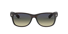 Load image into Gallery viewer, Ray-Ban RB2132 New Wayfarer Square Sunglasses, Matte Havana/Polarized Green Gradient Blue, 55 mm
