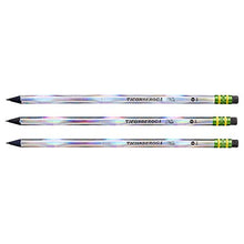 Load image into Gallery viewer, Ticonderoga Noir Pencils, Wood-Cased #2 HB Soft, Pre-Sharpened with Eraser, Holographic Barrel, 6 x 12-Packs, 72 Pencils Total (13970)
