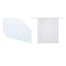 Load image into Gallery viewer, YINENN Bath Shower Safety Mats 40X16 Inch Clear and Shower Curtain Sets for Safety Bathrooom Shower, 2 Item Bundle
