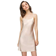 Load image into Gallery viewer, Miqieer Women Full Slip, Satin Silk Blend Scoop Neck Slip Cami Dress Nightwear
