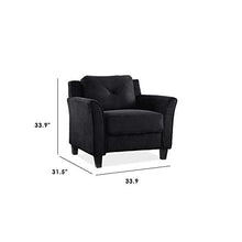 Load image into Gallery viewer, Lifestyle Solutions Collection Grayson Micro-fabric Chair, Black, Black
