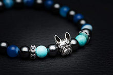 Load image into Gallery viewer, Karseer Beaded Bracelets for Women, Real Natural Stones Energy Balance Anxiety Relief Healing Bracelet Magnetic Hematite Blue Lace Agate Beads Elastic Bracelet Prayer Meditation Memorial Jewelry Gift
