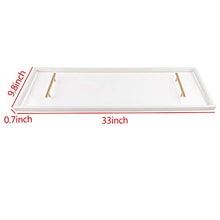 Load image into Gallery viewer, ZXMOTO Clear Bathtub Caddy Tray 33 Inch Acrylic Bathtub Caddy Tray with Stainless Steel Gold Handles
