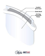 Load image into Gallery viewer, [6 Pack] Made in the USA Safety Reusable Face Shields Full Face Protection with Anti-Fog Coating and Hypoallergenic Foam
