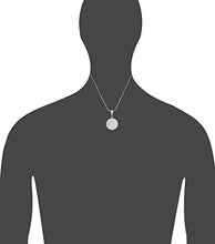 Load image into Gallery viewer, eJewelryPlus Sterling Silver Aztec Calendar Mayan Sun Charm Pendant Necklace Diamond-Cuts 20mm (with 18" Sterling Silver Rolo Chain)
