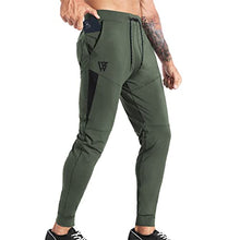 Load image into Gallery viewer, ZENWILL Mens Lightweight Workout Jogger Pants,Men's Casual Slim Fit Athletic Sweatpants with Zipper Pocket (Small,Army Green)
