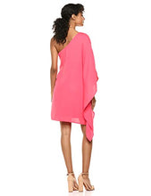 Load image into Gallery viewer, cupcakes and cashmere Women's Deliz Crepe one Shoulder Cape Sleeve Dress, Hibiscus, Small
