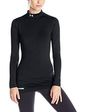 Load image into Gallery viewer, Under Armour Women's ColdGear Authentics Compression Mock , Black (001)/Metal , Large
