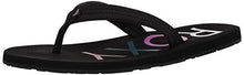 Load image into Gallery viewer, Roxy Women's Vista Logo Sandal Flip Flop, Black 20, 9 M US
