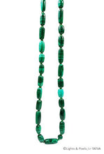 Load image into Gallery viewer, Malachite Necklace - Graduated barrel bead necklace - Antique
