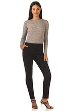 Load image into Gallery viewer, Rekucci Women's Ease into Comfort Modern Stretch Skinny Pant with Tummy Control (2, Black Stripes)
