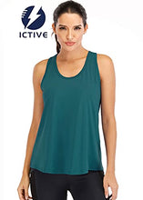 Load image into Gallery viewer, ICTIVE Workout Tops for Women Loose fit Racerback Tank Tops for Women Mesh Backless Muscle Tank Running Tank Tops Workout Tank Tops for Women Yoga Tops Athletic Exercise Gym Tops Dark Green XL
