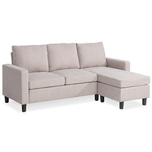 Load image into Gallery viewer, Shintenchi Convertible Sectional Sofa Couch, Modern Linen Fabric L-Shaped Couch 3-Seat Sofa Sectional with Reversible Chaise for Small Living Room, Apartment and Small Space,(Beige)
