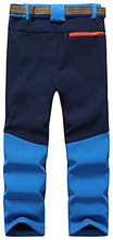 Load image into Gallery viewer, DAFENGEA Kids Snow Ski Pants Hiking Boys Girls Outdoor Waterproof Windproof Fleece Warm Snowboard Pants,KZ2068-SkyBlue-12Y
