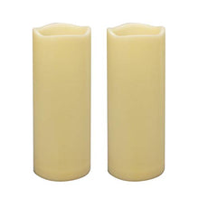 Load image into Gallery viewer, 2 Pack Waterproof Outdoor Flameless Candles with Timer 3” x 8” Battery Operated Electric LED Pillar Candle Set for Gift Home Décor Party Wedding Supplies Garden Halloween Christmas Decoration
