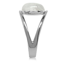 Load image into Gallery viewer, Silvershake Natural Moonstone White Gold Plated 925 Sterling Silver Solitaire Ring Size 10

