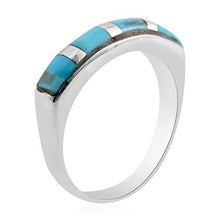 Load image into Gallery viewer, Turquoise 925 Sterling Silver Statement Ring for Women Anniversary Jewelry for Women Size 9 Blue
