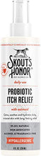 Load image into Gallery viewer, SKOUT'S HONOR: Probiotic Itch Relief Spray for Dogs &amp; Cats - Anti-Itch Spray with Oatmeal - 8 fl oz - Soothes and Hydrates Itchy, Irritated Skin - Hypoallergenic - Non-Medicated - Long-Lasting Relief
