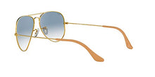 Load image into Gallery viewer, Ray-Ban RB3025 Classic Aviator Sunglasses, Gold/Clear Gradient Blue, 55 mm
