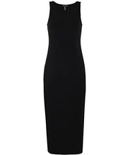 Load image into Gallery viewer, Eileen Fisher Scoop Neck F/L Dress Black Viscose Jersey SM

